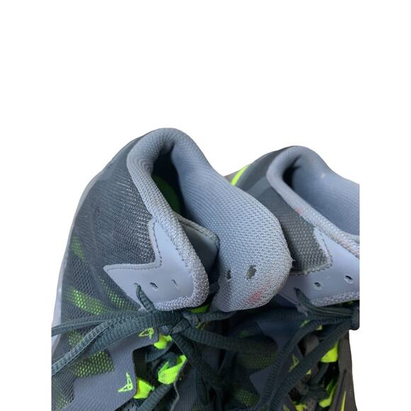 Nike Stutter Men's Step Style 2 AIRMAX High Top Sneakers 10.5 Gray Yellow Sporty - Picture 11 of 12